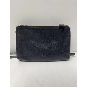 Marc Jacobs Black Leather Dual Compartment Crossbody Bag
